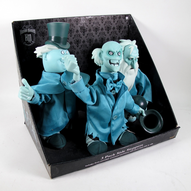 Disney Haunted Mansion Hitchhiking Ghosts 3 Pack Side Steppers Singing and Dancing Figures - Click Image to Close