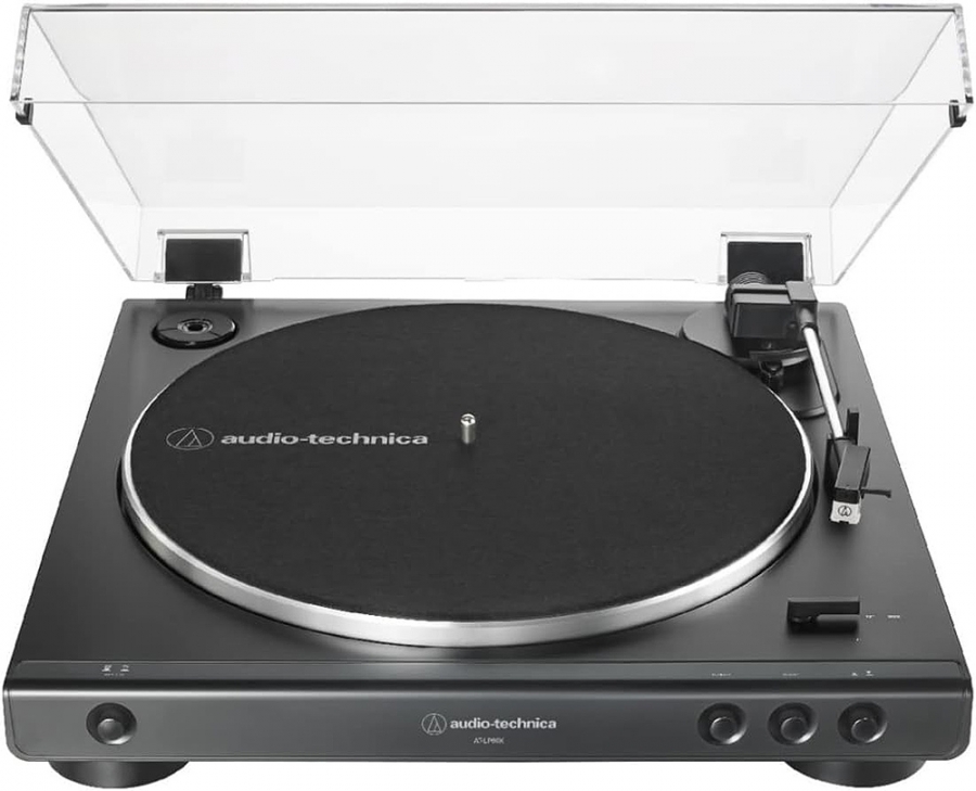 Audio Technica AT-LP60X-BK Fully Automatic Belt-Drive Turntable (Black) - Click Image to Close