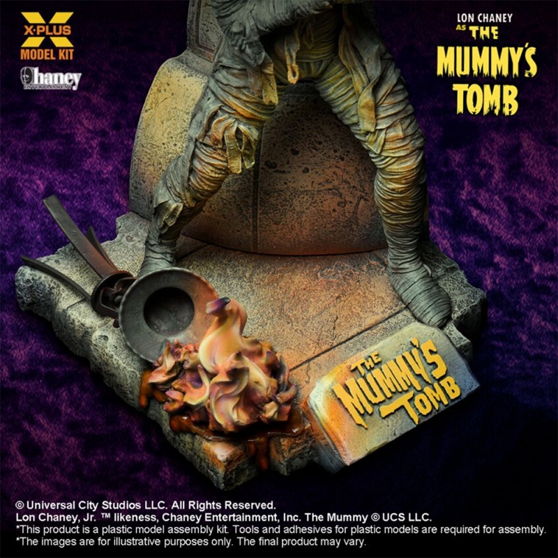 Mummy The Mummy's Tomb 1/8 Scale Model Kit by X-Plus Lon Chaney - Click Image to Close