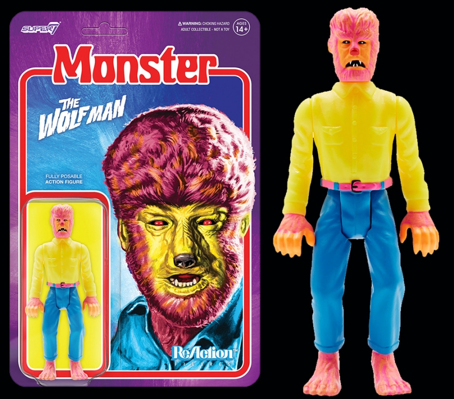 Wolf Man Costume Colors 3.75 Inch ReAction Figure - Click Image to Close