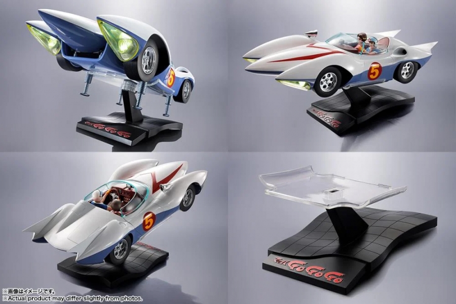 Speed Racer Mach 5 1/18 Scale Tamashi Nations Chogokin Die Cast Replica by Bandai Japan - Click Image to Close