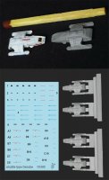 Star Trek TNG Danube Shuttle 1/1400 Scale 4 Pack Model Kit with Decals by Green Strawberry