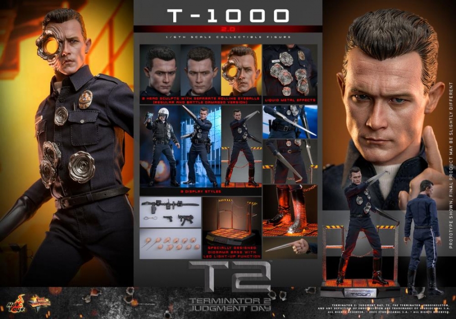 Terminator 2: Judgement Day T-1000 1/6 Scale Figure by Hot Toys Robert Patrick - Click Image to Close