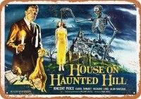 House on Haunted Hill 1959 Vincent Price Movie Metal Sign 9" x 12"