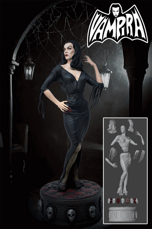 Vampira Queen of the Ghouls 1/6th Scale Model Kit - Click Image to Close