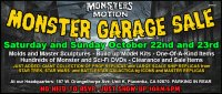 MONSTER GARAGE SALE - Saturday and Sunday October 22nd and 23rd 2022