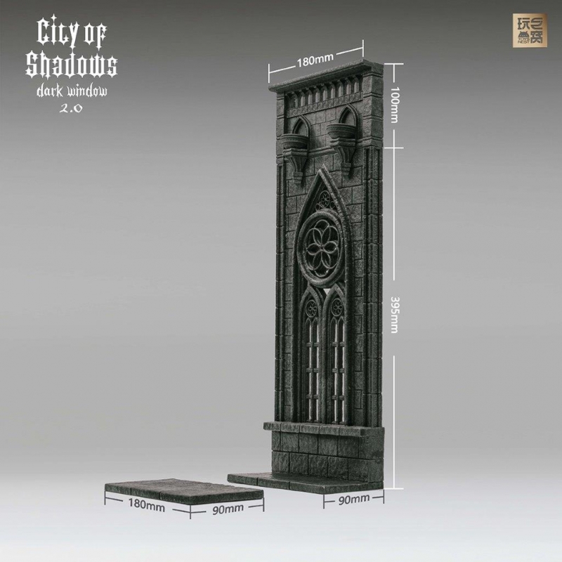 City of Shadows Dark Window Gothic Figure Diorama Base - Click Image to Close