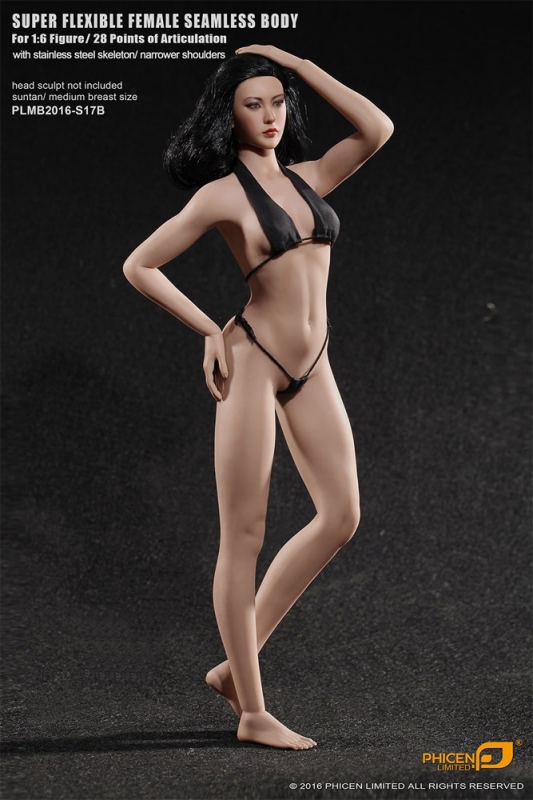 Female Body Seamless Super Flexible 1/6 Scale Body in Tan Medium