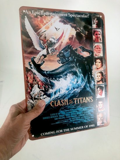 Clash of the Titans 1981 Movie Poster 10 x 14 Metal Sign Clash of