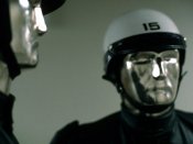 THX-1138 Chrome Plated Android Police Head & Helmet 1/6 Scale