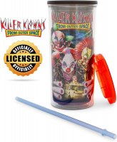 Killer Klowns From Outer Space Carnival Cup With Lid Double-Walled Travel Tumbler