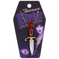 Elvira Dagger Necklace (Red)