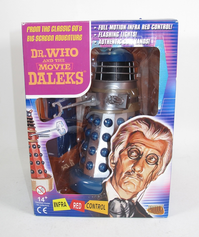 Doctor Who Movie Dalek RC Figure by Product Enterprise RARE Silver/Blue Version - Click Image to Close