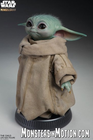 Life-Size Baby Yoda Statue from Sideshow Collectibles Up for