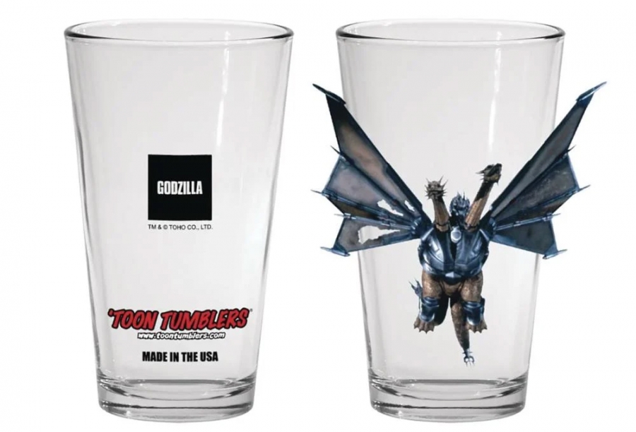 Godzilla Mecha King Ghidorah Toon Tumbler Pint Glass - Click Image to Close