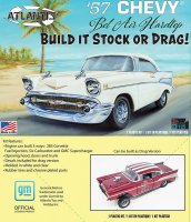 Chevy 1957 Bel Air Stock or Drag 1/25 Scale Model Kit by Atlantis