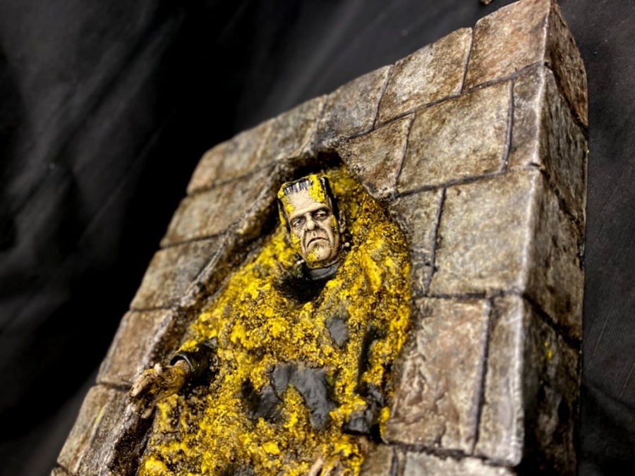 Frankenstein Sulfur Pit Diorama 1/6 Scale Model Kit - Click Image to Close