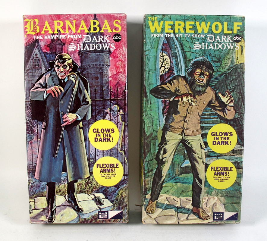 Dark Shadows Barnabas Vampire and Werewolf Original Vintage MPC Model Kits - Click Image to Close