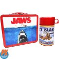 Jaws 1975 Tin Tote Lunch Box WITH Thermos