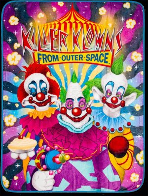 Killer Klowns from Outer Space Characters Raschel Fleece Throw Blanket