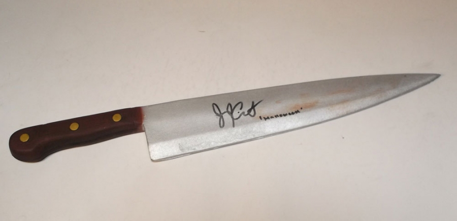 Halloween John Carpenter Autographed Knife Prop Replica - Click Image to Close