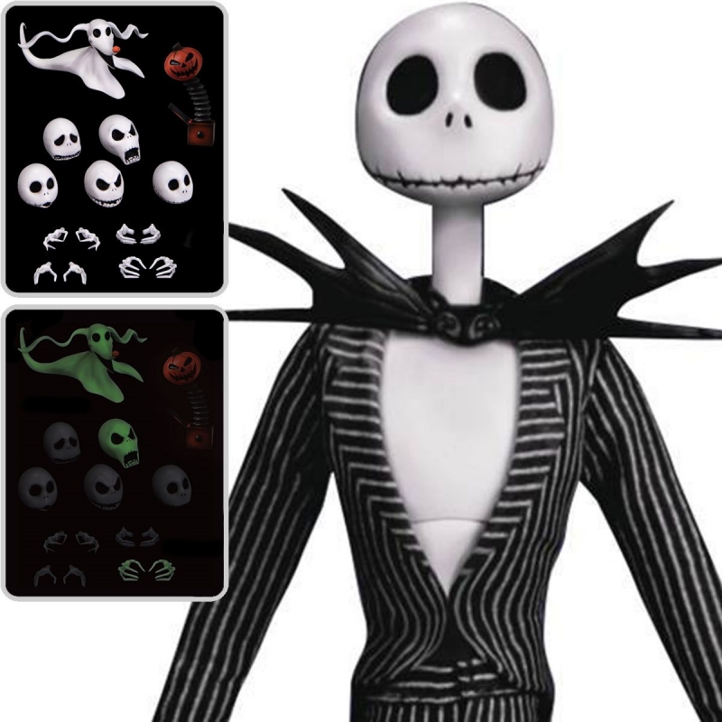 Nightmare Before Christmas Jack Skellington & Zero Dynamic 8ction Heroes DAH-019 GLOW Figures - Click Image to Close