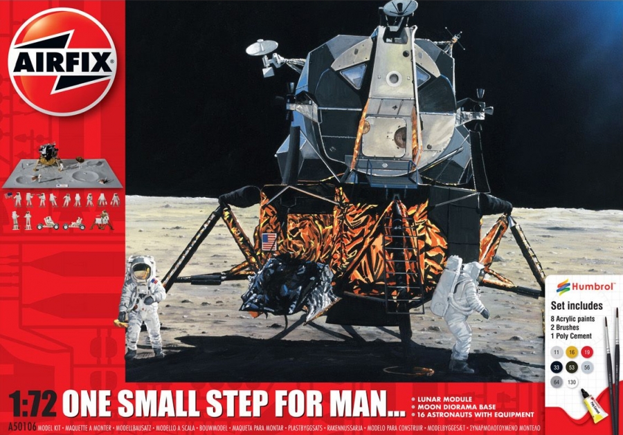 Apollo Eagle Landing Craft One Small Step for Man 1/72 Scale Model Kit - Click Image to Close