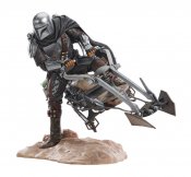 Star Wars Mandalorian Din Djarin on Speeder Bike 1/7 Scale Statue