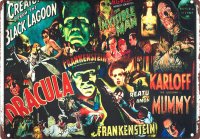 Universal Monsters Collage Movie Poster Metal Sign 10" x 14"