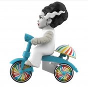 Bride of Frankenstein Super Cycle Tricycle Toy (White with Blue Trike) Universal Monsters