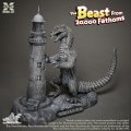 Beast from 20,000 Fathoms Rhedosaurus with Lighthouse 1/72 Scale Model Kit by X-Plus Japan