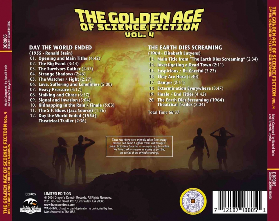 Golden Age of Science Fiction Vol. 4 Soundtrack CD Day the World Ended / The Earth Dies Screaming - Click Image to Close