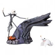 Nightmare Before Christmas Levitation Zero and Jack Skellington Grand Jester Studio Statue