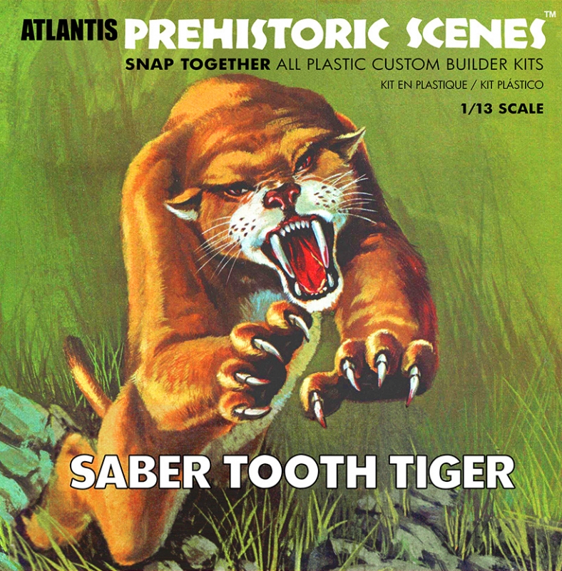 Prehistoric Scenes Saber Tooth Tiger Model Kit - Click Image to Close