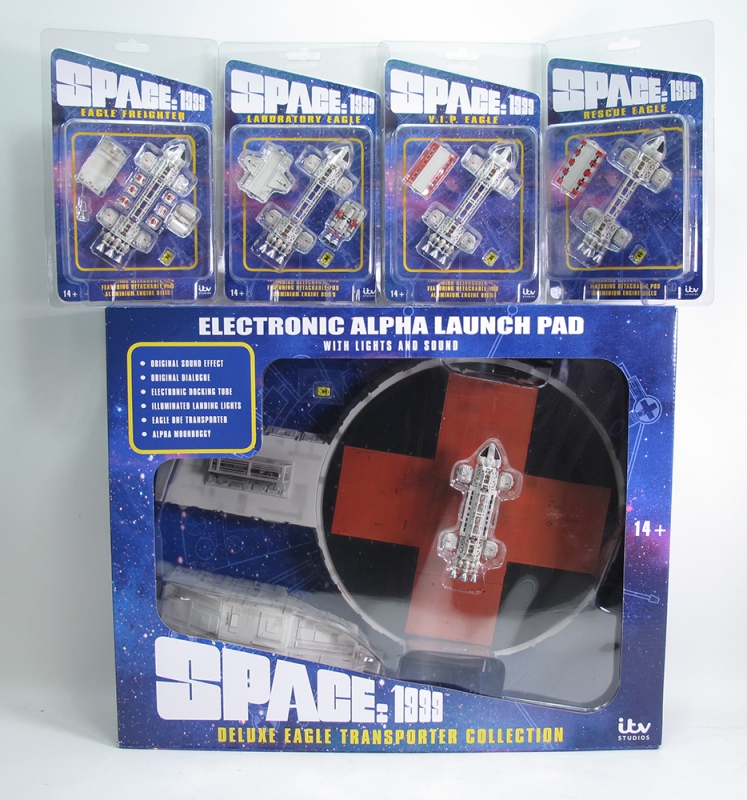 Space: 1999 Complete 5.5 Inch Eagle Collection with Electronic Eagle Launchpad by Sixteen 12 - Click Image to Close