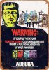 Aurora Monster Scenes Model Kits 9" x 12" Metal Sign