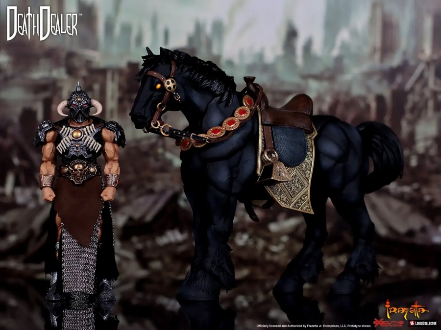 Frank Frazetta's Death Dealer With Steed 1/12 Scale Figure - Click Image to Close
