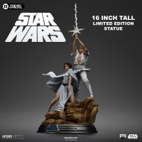 Star Wars 16 Inch Tall 1/10 Scale Classic Movie Poster Luke and Leia Deluxe Statue