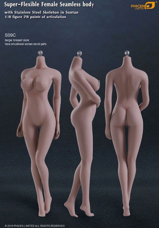 Female Body Super-Flexible Female Seamless 1/6 Scale Body with