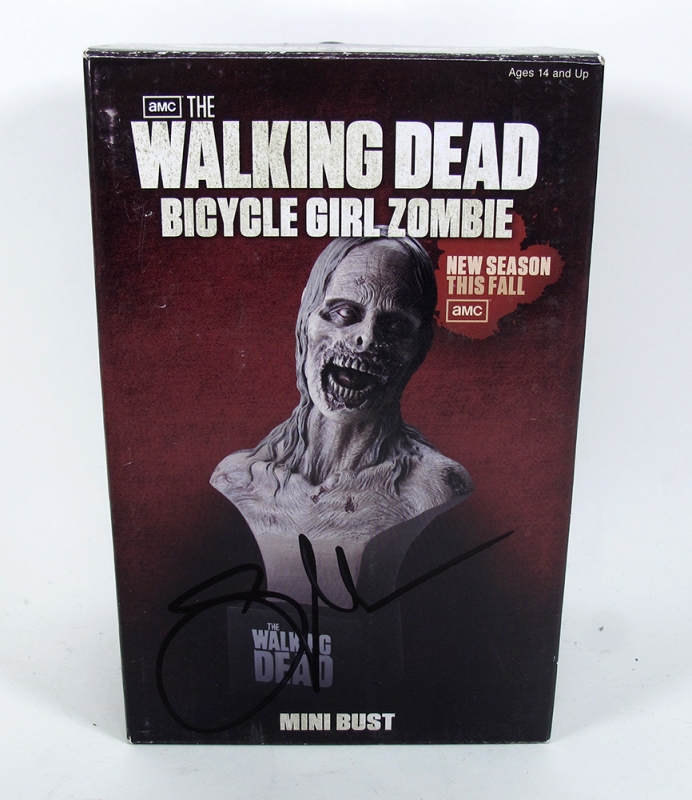 Walking Dead Bicycle Girl Bust Autographed KNB EFX Greg Nicotero - Click Image to Close