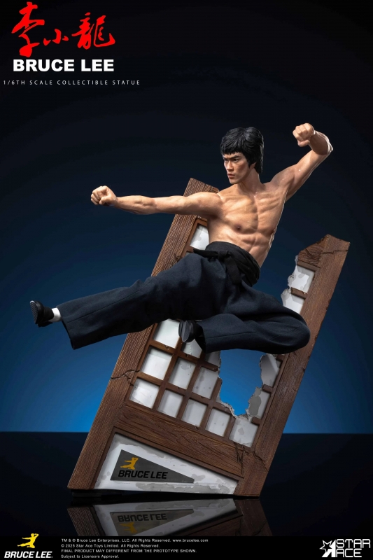 Bruce Lee "Flying Kick" 1/6 Scale Collectible Statue by Star Ace - Click Image to Close