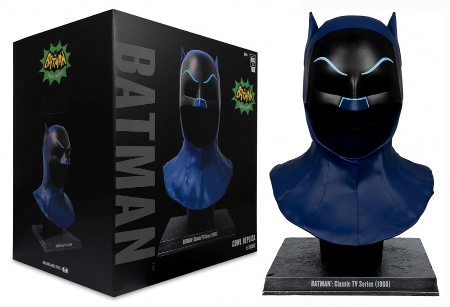 Batman 1966 TV Series Classic Life-Size Batman Cowl Prop Replica by DC Direct - Click Image to Close