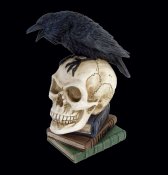 Poe's Raven with Skull England 1977 8 Inch Statue Edgar Allen Poe