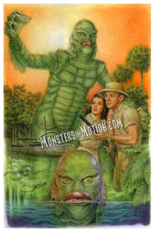 Return to the Black Lagoon Art Print Doug P'Gosh Creature - Click Image to Close