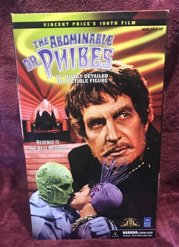 Vincent Price ABOMINABLE DR. Phibes 12" Collectible Figure by Majestic Toys 2006 - Click Image to Close