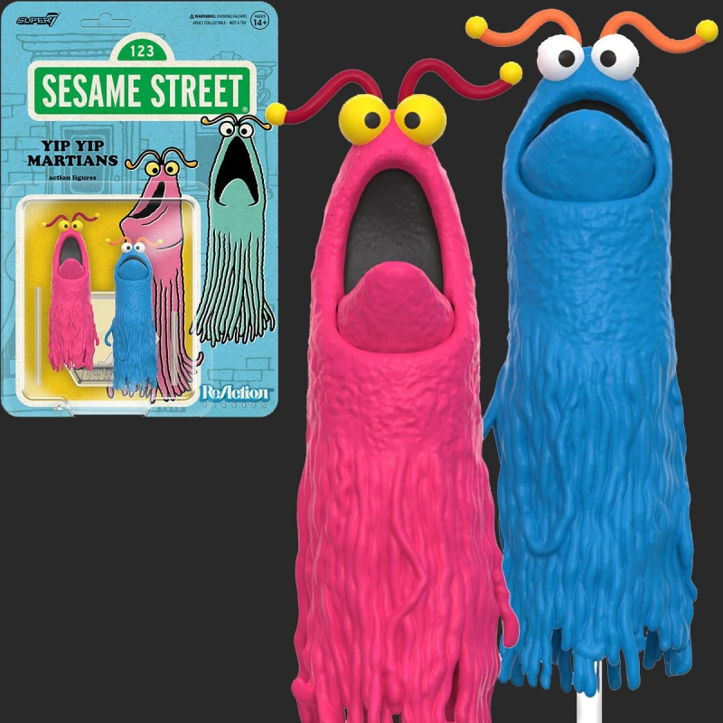 Sesame Street Yip Yip Martians 3.75 Inch ReAction Figures - Click Image to Close