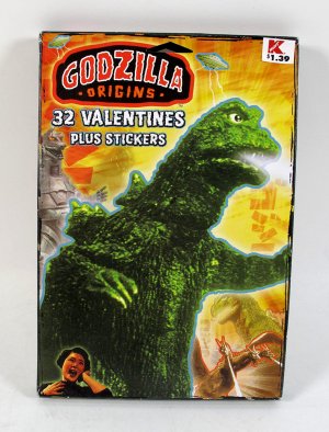 Godzilla Origins Box Set of 32 Valentines Cards and Stickers by American Greetings 2004