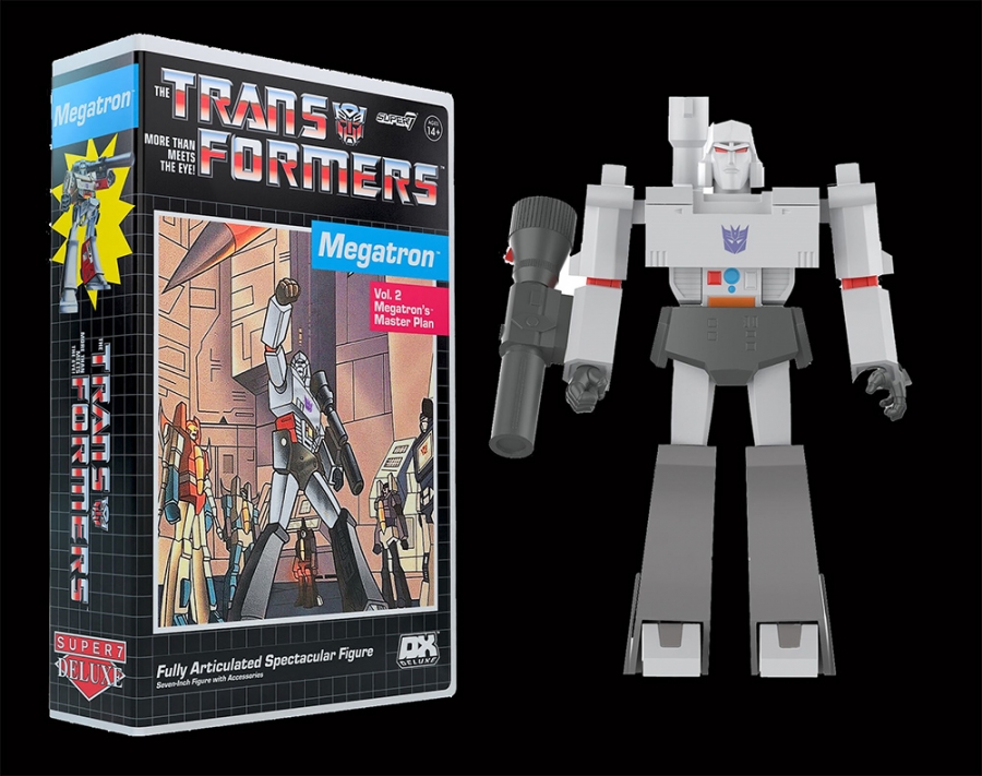 Transformers Deluxe Megatron 7" Figure in Retro VHS Packaging - Click Image to Close