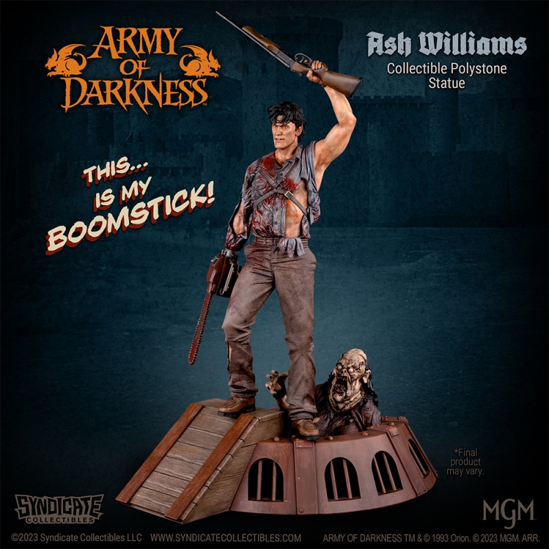 Army of Darkness Ash Williams 1/4 Scale Collectible Polystone Statue APEX EDITION (27.5 Inches Tall) - Click Image to Close