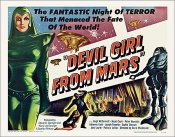 Devil Girl from Mars 1955 Half Sheet Poster Reproduction